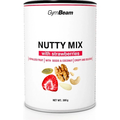 GymBeam Nutty Mix with Strawberries 300 g