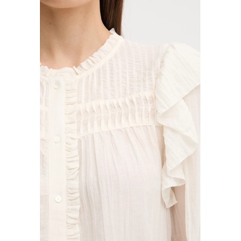 Pepe Jeans Риза Pepe Jeans дамска в бежово със стандартна кройка PL3051259 (PL3051259)