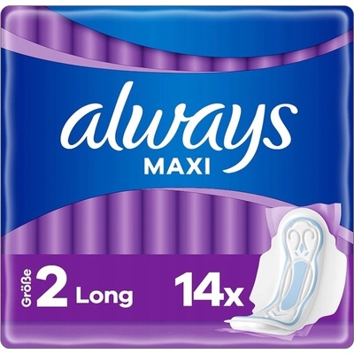 Always hygienické vložky Maxi Long 2 s křidélky 14 ks