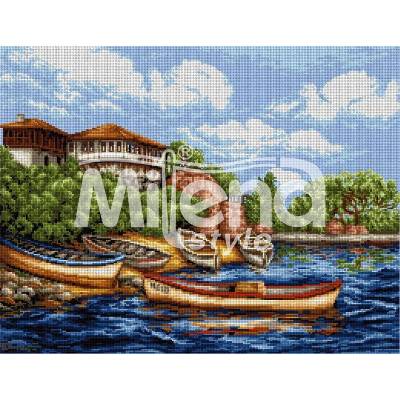 Milena Style Несебър - гоблен със схема конци dmc 1: 1