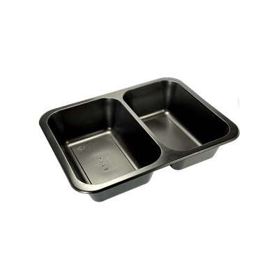 ECOFOL Plastová zatavovací miska 2D černá PP 227x178x50 mm ideal pack® bal/50 ks