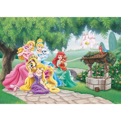AG Design FTDNM-5231 Dětská vliesová fototapeta Princezny a zvířátka rozměry 160 x 110 cm