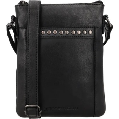 Čierna crossbody kabelka z pravej kože „Hardrock”