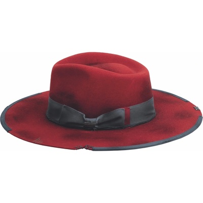 Fedora klobouk s rovnou krempou Days of Fire Distressed