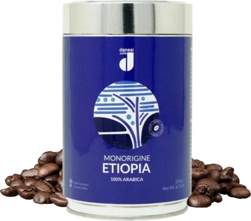 Danesi caffe Etiopia Monoorigine кафе на зърна консерва 250гр