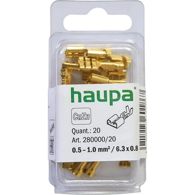 280008/20 Objímka mosazná 0,5 - 1,25 mm2, 4,8 x 0,8, SmallPack, Haupa