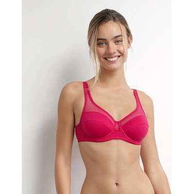DIM GENEROUS COTTON BIO BRA DI000ASF červená