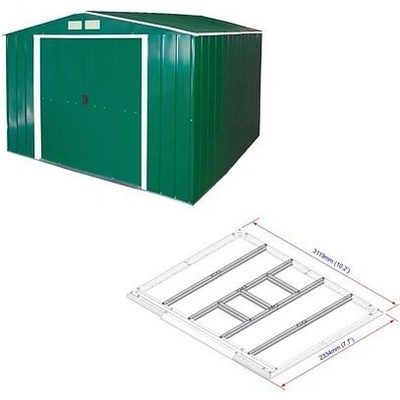 DURAMAX Colossus Eco Zahradní domek 7,8 m² + podlahové profily, zelený
