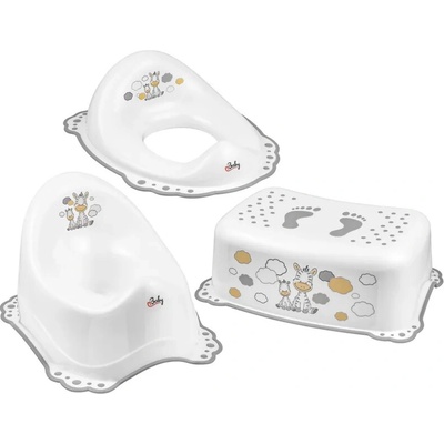 Maltex Souprava protiskluzová Zebra White