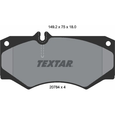 Sada brzdových platničiek kotúčovej brzdy TEXTAR 2078401