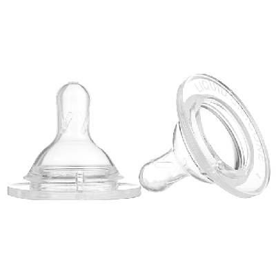 Силиконов биберон KikkaBoo - UniFlow Wide, размер S, 2 броя (31302010034)