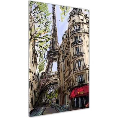 Vertikálny foto obraz sklenený Eiffelová veža Paríž 50x100 cm