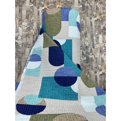 Ervi bavlna - krep š.240 cm - Geometrický vzor č.26718-4, metráž