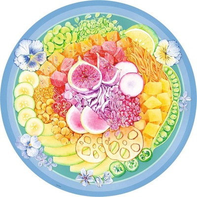 RAVENSBURGER Kulaté Kruh barev: Poke Bowl 500 dílků