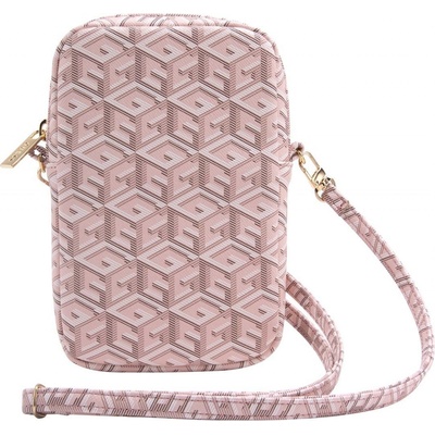 Guess PU G Cube Walltet Phone Bag Zipper růžové
