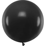Party Deco Голям Латексов Балон, Черен, 60см (olbom-010)