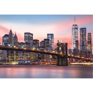 Educa - Puzzle Brooklyn Bridge, New York neon - 1 000 piese