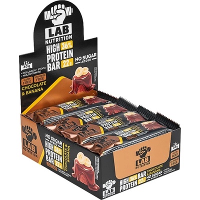Lab Nutrition Premium High Protein Bar 36% [12 x 60 грама] Шоколад и банан