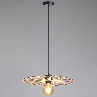 HEXE Пендел FALCO 1xE27/60W/230V Ø 40 см бежов (HX0233)