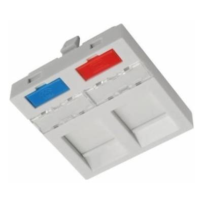 Solarix SXF-M-2-45-WH-P Modul French style 45 x 45mm pro 2 keystony přímý bílý