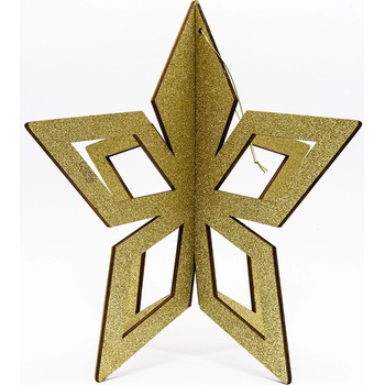 Decoled zlatá hviezda 3D 80 cm