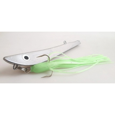 ICE Fish Pilker Banán stříbrný s Fluo Chobotnicí 600 g