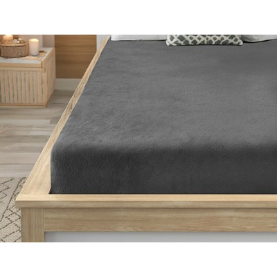 Textilomanie Prostěradlo mikroplyš Soft tmavě šedé 90x200