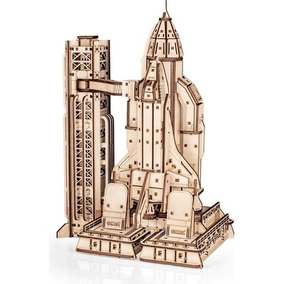 EWA Eco-Wood-Art Drevená 3D stavebnica — Raketoplán