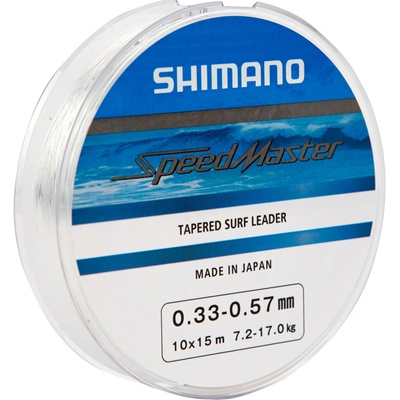 Shimano Ujímaný Vlasec Speedmaster Surf Taper ld Clear 10x15m 0,26-0,57mm