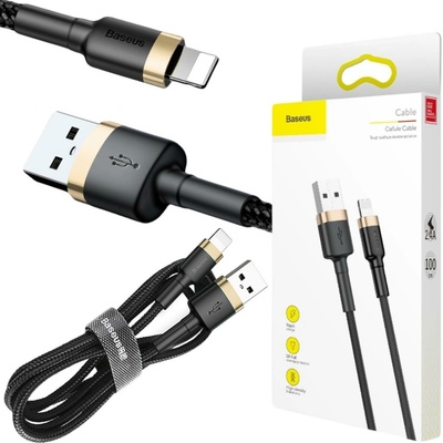 Baseus CALKLF-BV1 USB-A -> Lightning / iPhone, 100cm, černý, zlatý