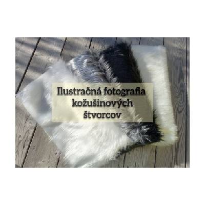 Umelá kožušina, fialovo orgovánová, 90 mm vlas kožušinový štvorec: 48 x 48 cm