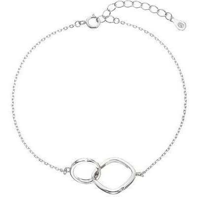 Pavona stříbrný náramek kroužek a kostička s mini zirkonkem 13035.1