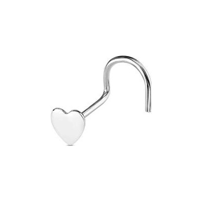 Šperky4U Stříbrný piercing do nosu srdíčko N01072