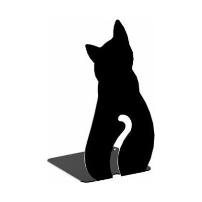 In-Design Knižní zarážka CAT černá – Zboží Dáma