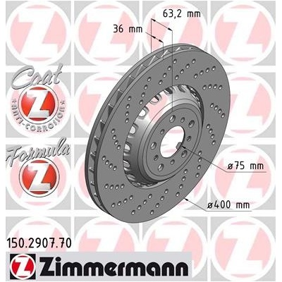 ZIMMERMANN Brzdový kotúč 150290770