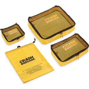 Crash Baggage Кутии за съхранение на дрехи Easy Life с чанта за обувки жълти 4 части (CB360.04)