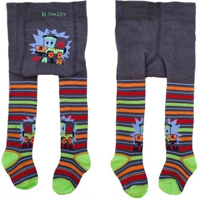 Kojenecké bavlněné punčocháčky Mašinka šedá