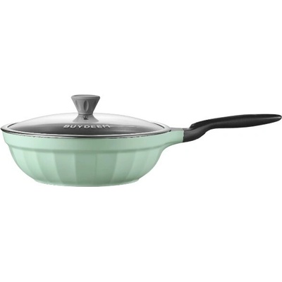 BUYDEEM Cast Aluminum Nonstick Frying Pan 30 cm color Cozy Greenish CP102-CG
