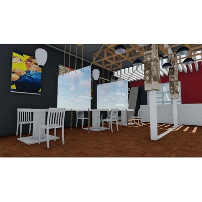 Gastrofans Non Branded Recyklovatelná dělicí stěna 200x150 cm průhledné PVC