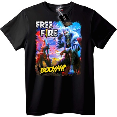 NOONEBRAND Тениска Free Fire BOOYAH! - S, White