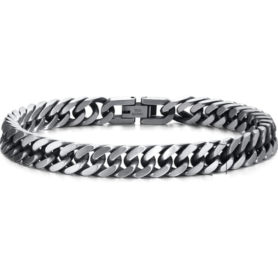 Мъжка елегантна гривна от стомана тип плетка | Мъжки гривни от стомана