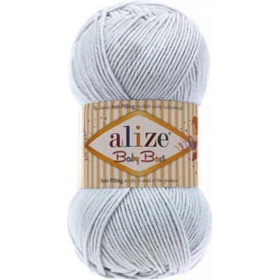 Alize Příze Baby best 224 sv.šedá