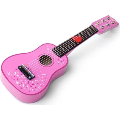 Tidlo Дървена китара Star розова