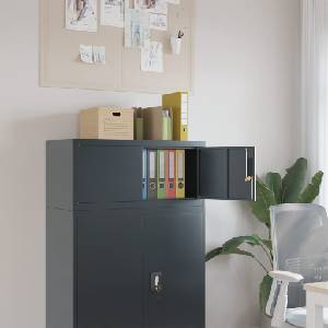 vidaXL Шкаф за папки антрацит 90x40x40 см стомана (339719)