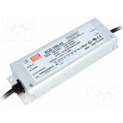 MEAN WELL ELG-100-42 Napájecí zdroj: spínaný; LED; 95,76W; 42VDC; 2,28A; 180÷295VAC