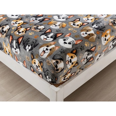 XPOSE Mikroplyš prostěradlo DOGS Exclusive 90x200