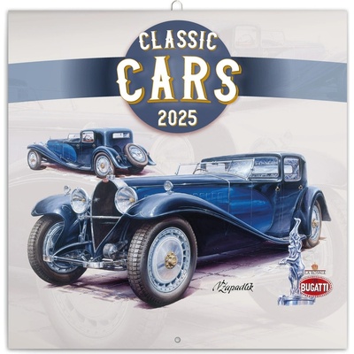 poznámkový Classic Cars Václav Zapadlík 30 × 30 cm 2025 – Zboží Dáma