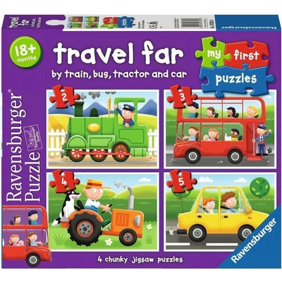 RAVENSBURGER Moje první : Dopravní prostředky 4v1 2,3,4,5 dílků