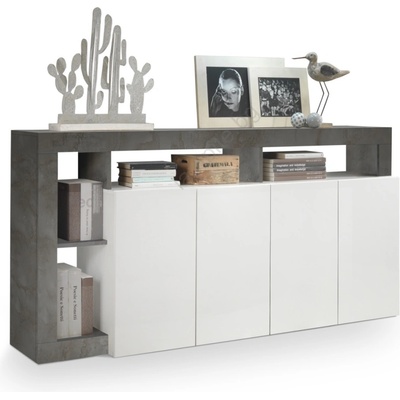 mc Akcent Комод lenor бял/антрацит (mc0150)