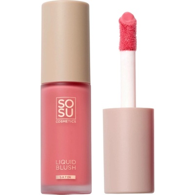 SOSU Cosmetics Liquid Blush Satin tekutá tvářenka Pink Pop 9 ml